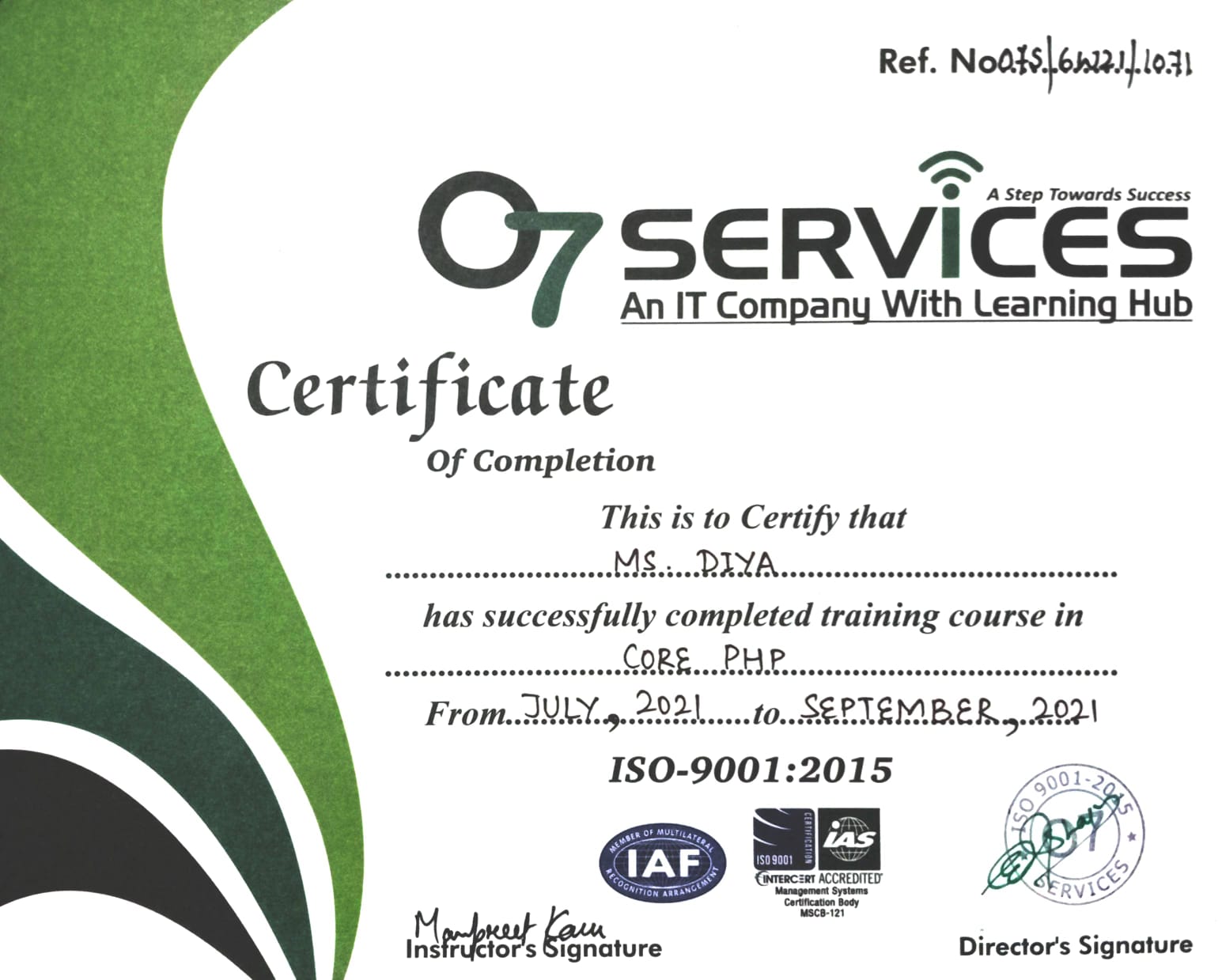 Certificate